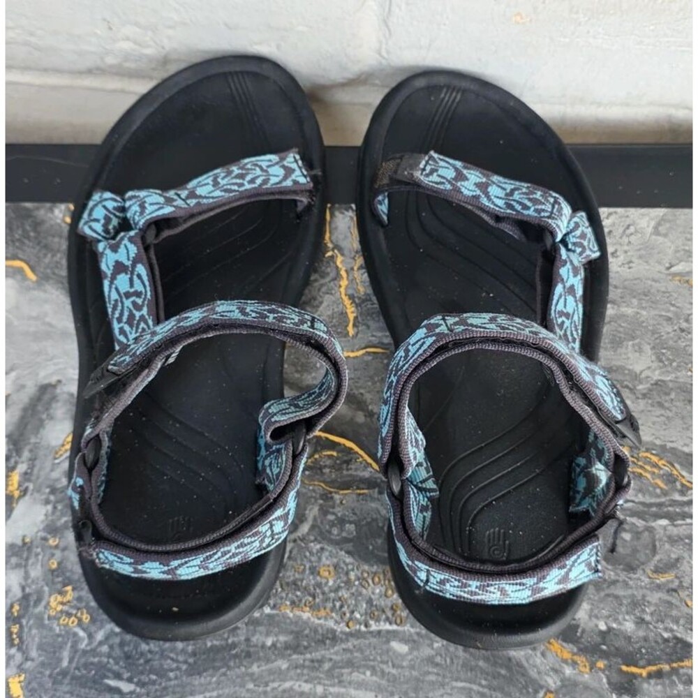 Teva Women's Hurricane 4 Triton Griffin Blue Black Hiking Sport Sandals Size 8 - Picture 6 of 9
